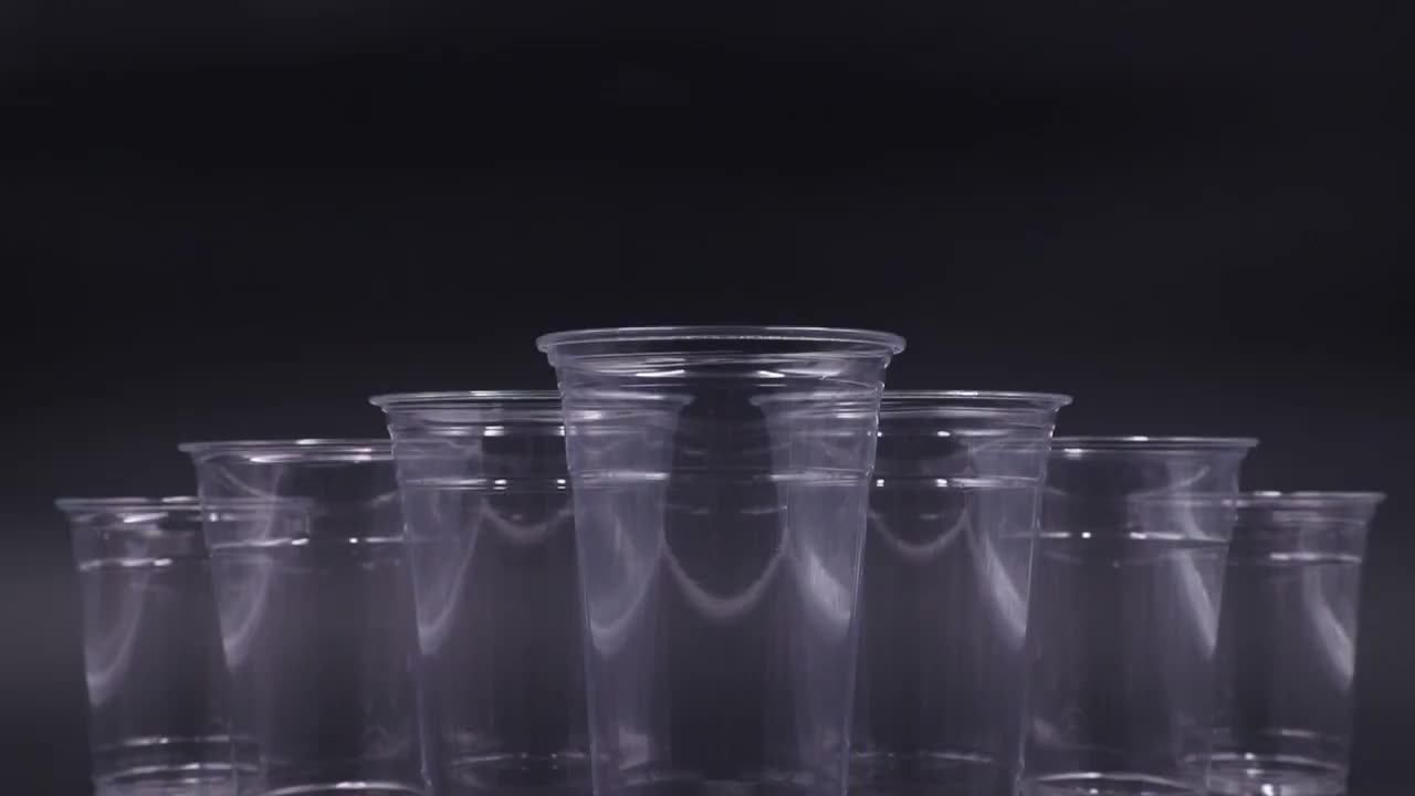 700ml Milkshake Transparent Cups 12oz Disposable Pp Pet Plastic