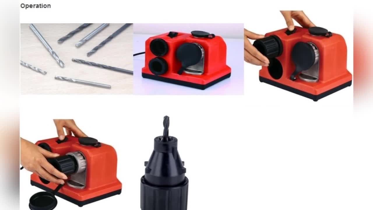 Tolhit Professional 80w Portable Steel Drill Bits Sharpener Grinder Electric Handheld Industrial