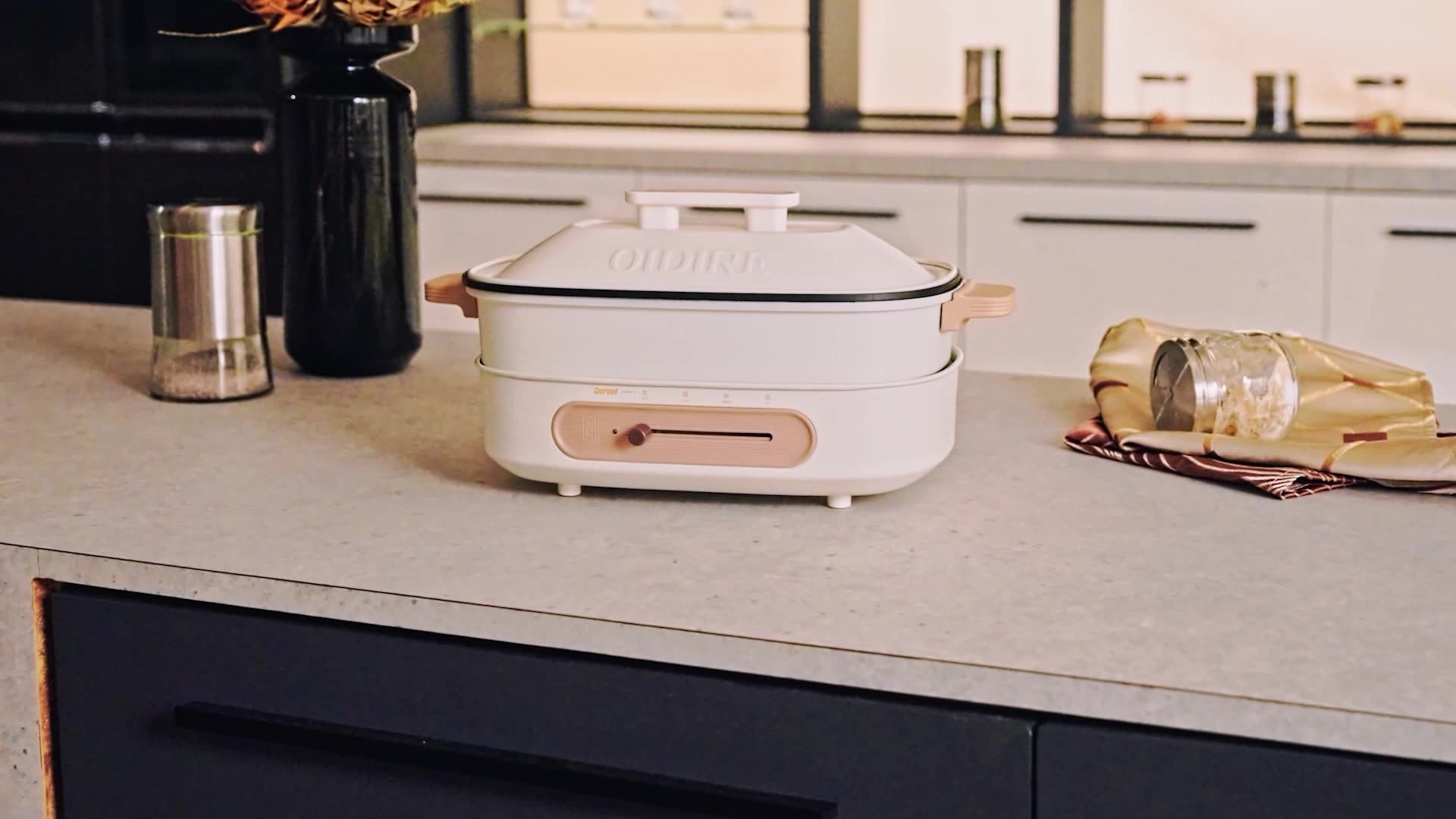 2.5l Multifunction Korean Japanese Electric Skillet Non Stick Hot Pot