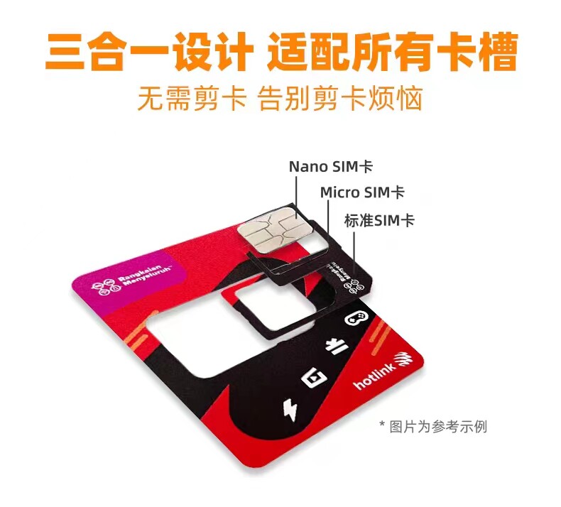 Malaysia Sim Card 4g Mobile Internet Card Hotlink High-Speed Data Kuala Lumpur Sabah Travel Card