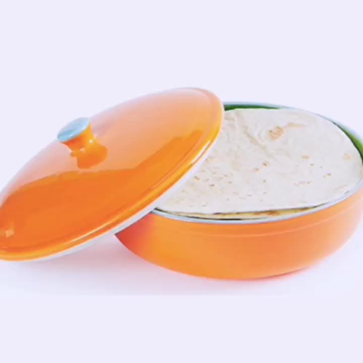 Red Ceramic Tortilla Warmer Bowl With Lid And Hole Pancake Keeper Container Tortilla Pancake