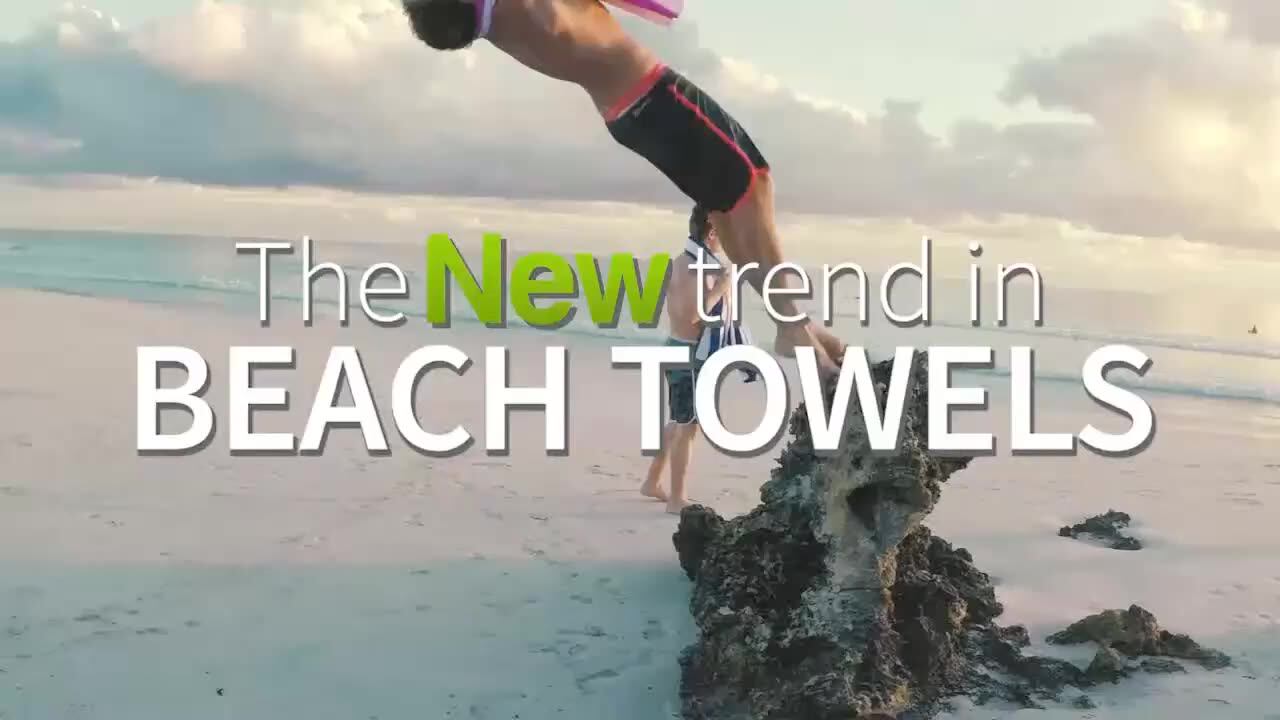 Towel Made From Recycled Plastic Bottles Sustainable Sand Free Beach