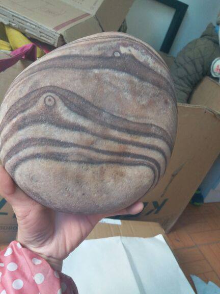 Line Pattern Stone Boutique Chiishi Original Stone Meme Stone Collection Stone Yellow River Stone Sightseeing Stone