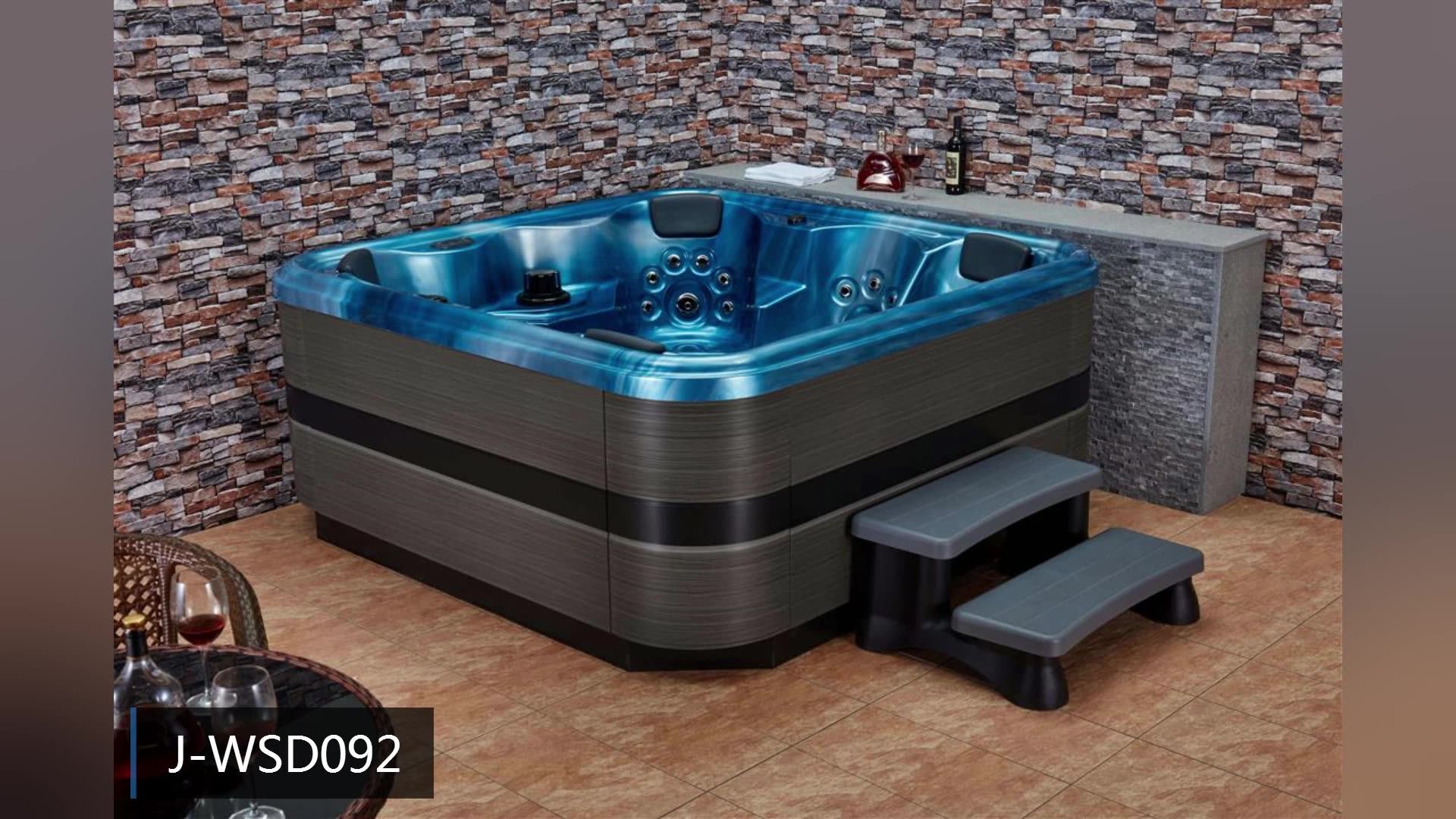 Joyee Factory Wholesale Hot Sale Massage Whirlpool 6 Person Wood Fired