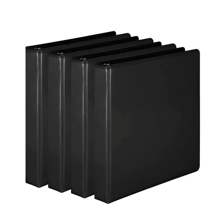 Black 2 Inch 3 Round Ring View Customizable Binder For A4 Paper Buy