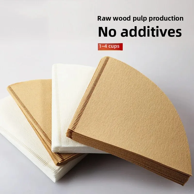 Imported coffee filter paper coffee filter dripping hand-punched ear-hanging cone coffee powder filter paper and v60 filter cup