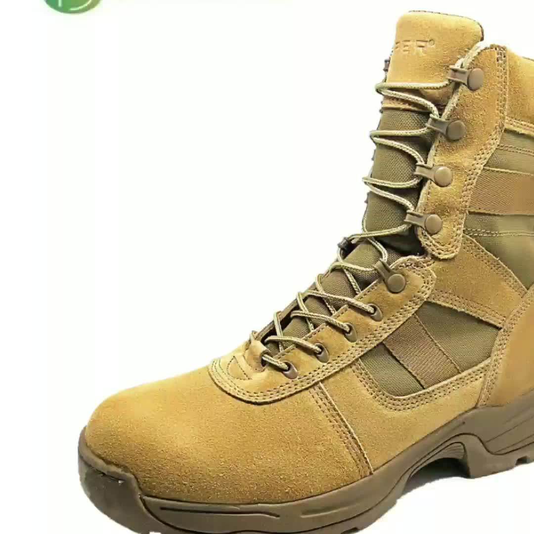 Hot Sale Coyote Suede Upper Military Tactical Boot Top Army Jungle