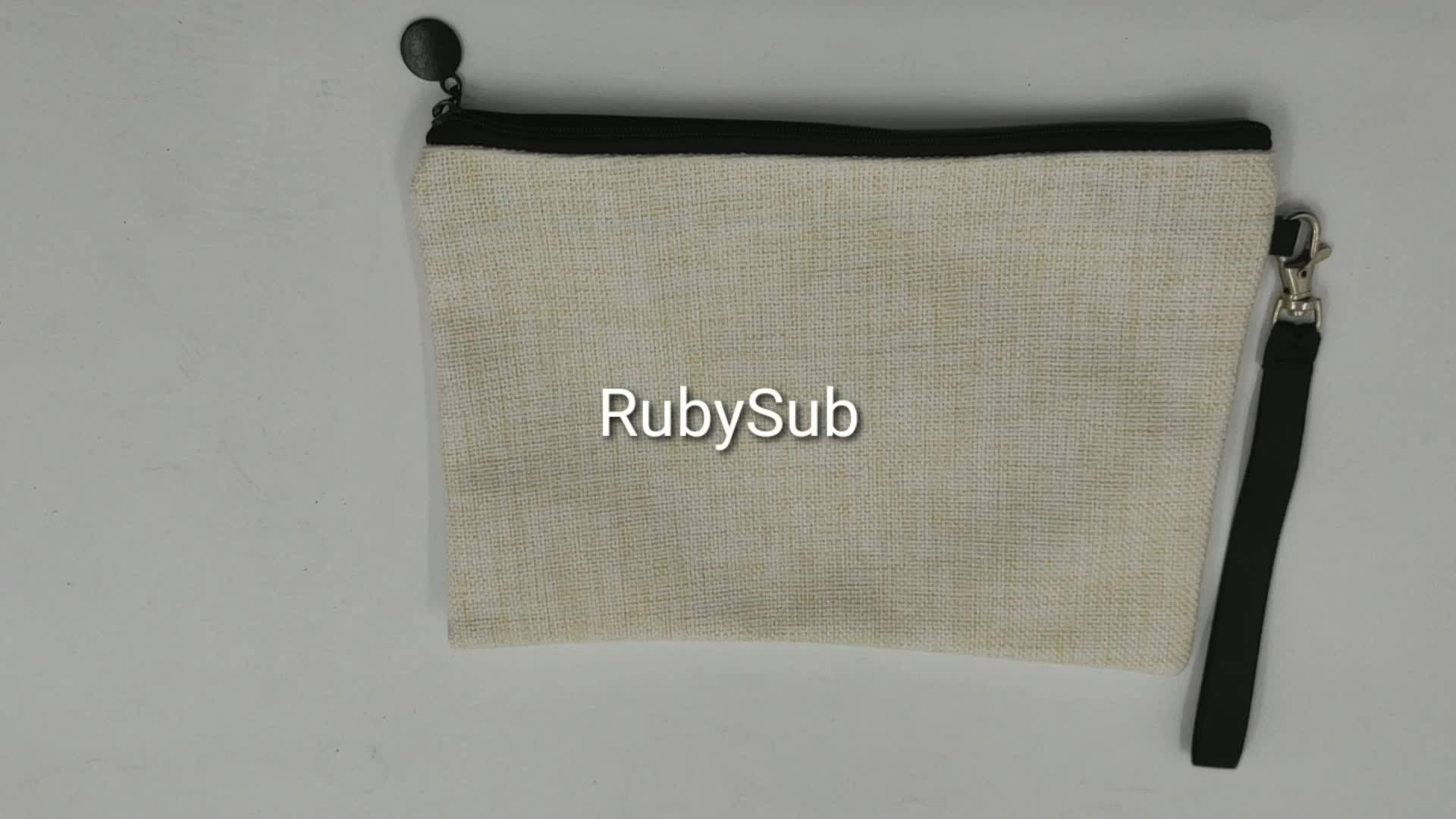 10pcs/Lot Linen Sublimation Blank Women's Make up Bag Pouch