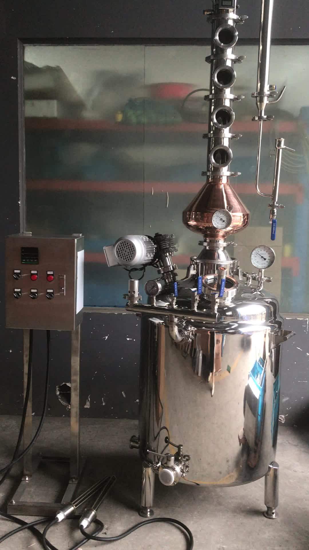 200lstainless Steel Jacketed Boiler With 4" Distillation Column/ Home Alcohol Distillation