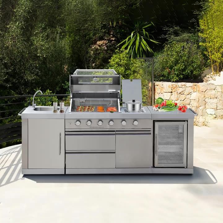 Jn611 Outdoor Kitchen Island All Stainless Steel Outdoor Kitchen Bbq