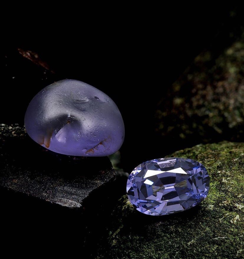 Kaka in the global boutique Burmese spinel lavender spinel Vietnamese blue spinel live broadcast