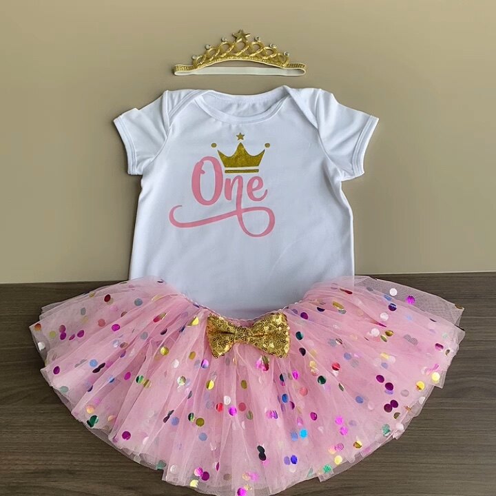 Vestido 1 Año Para Niñas Pequeñas,Traje De Tutú Infantil,Ropa De Fiesta,Vestido De Cumpleaños,3 Uds. - Buy Vestidos De Fiesta Para Bebé Niña De Cumpleaños Para Niña,Vestido De Cumpleaños Para