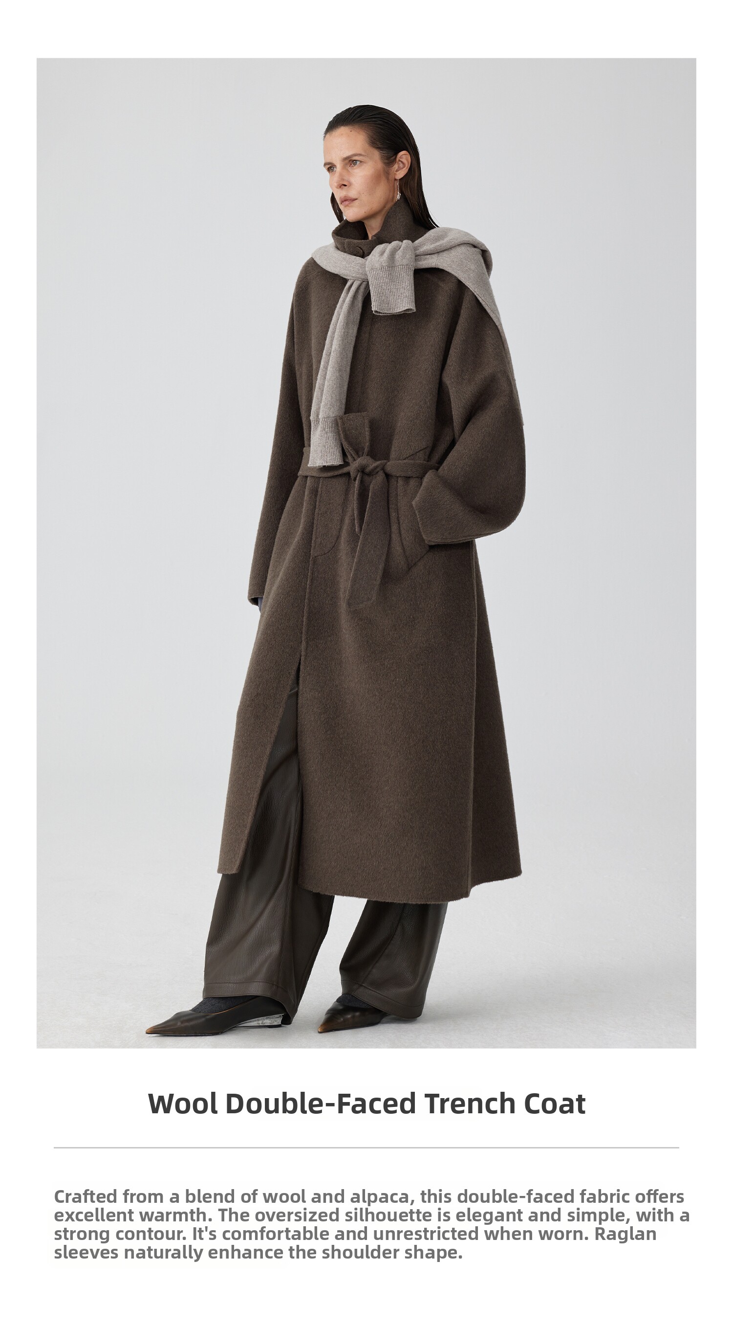 Fall and winter must-have! simple project*high-neck wool coat 