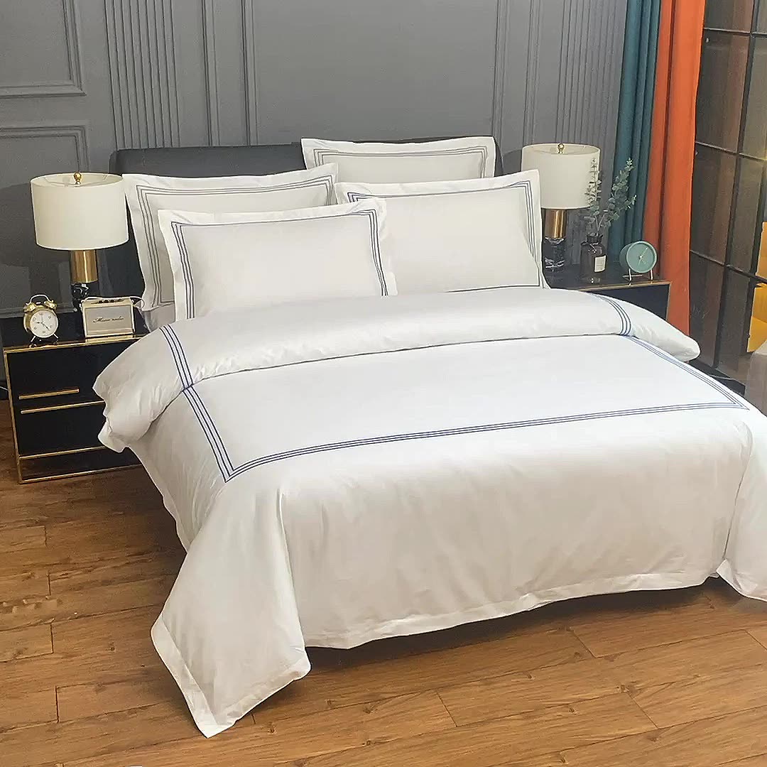 Top Grade 100 Cotton Bed Sheets Oem/odm King Size Embroidery Luxury