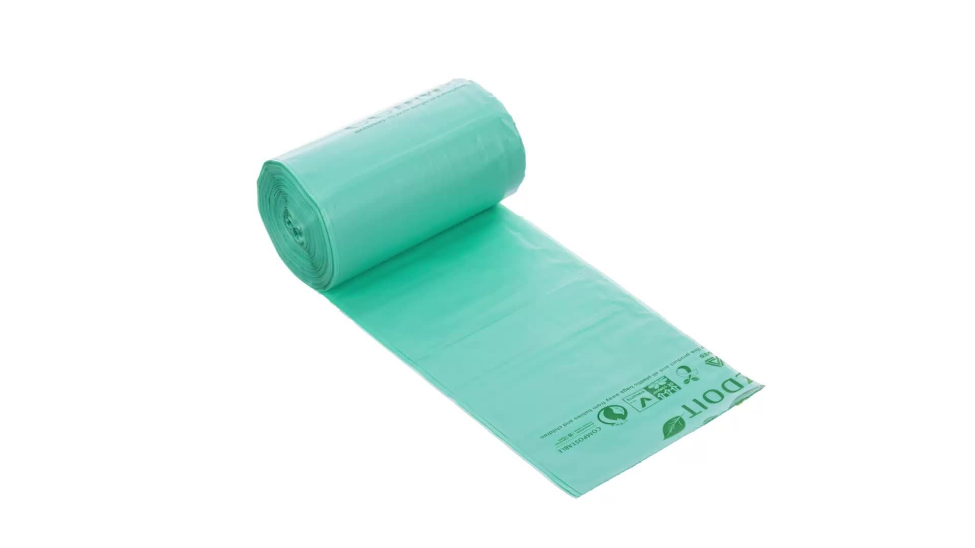 Wholesale 50l (13gallons) Green Garbage Bags (25 Pcs) Biodegradable