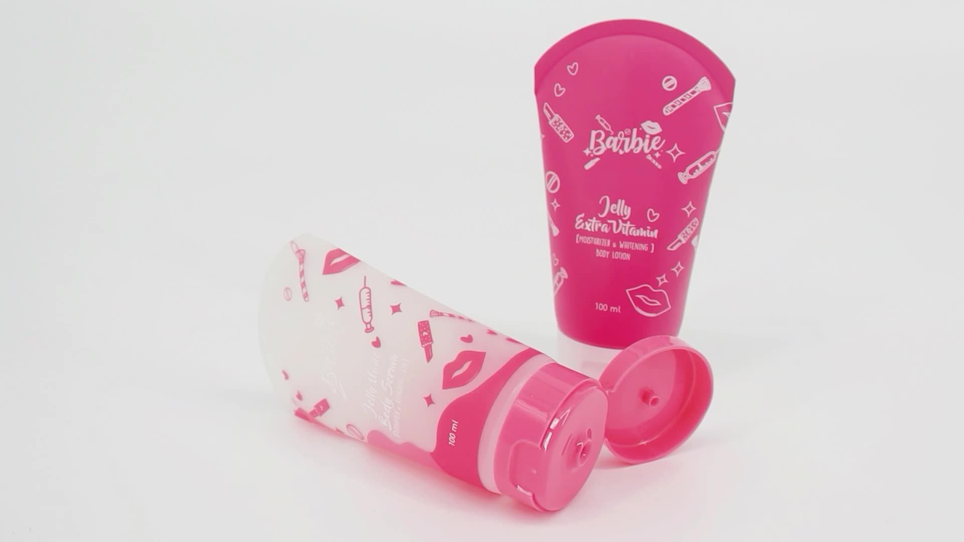 Customized Facial Cleanser Flip Top Squeeze Tube Packaging White Hand