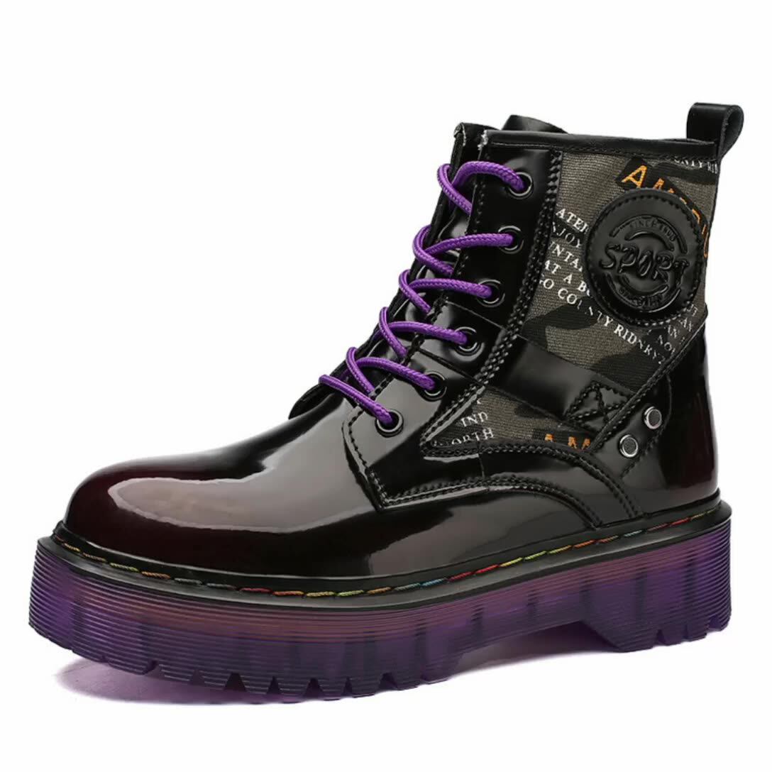 Botas Hasta El Tobillo Con Plataforma Para Mujer,Botines Con  Cordones,Estilo Gótico,Populares,De Cuero,Informales,Para Exteriores,Para  Moto Y Motorista,Martin - Buy Botas De Mujer Zapatos,Las Mujeres Martin  Chelsea,Las Mujeres Martins Botas Fabricante 
