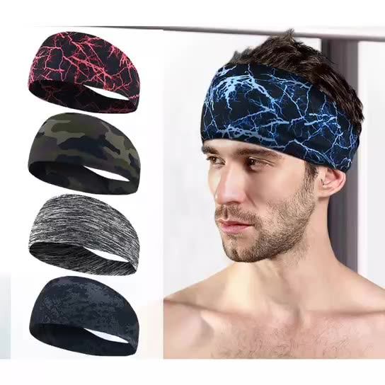 Gem Headband Absorbent Sport Sweat Headband Elastic Sweatband For Men
