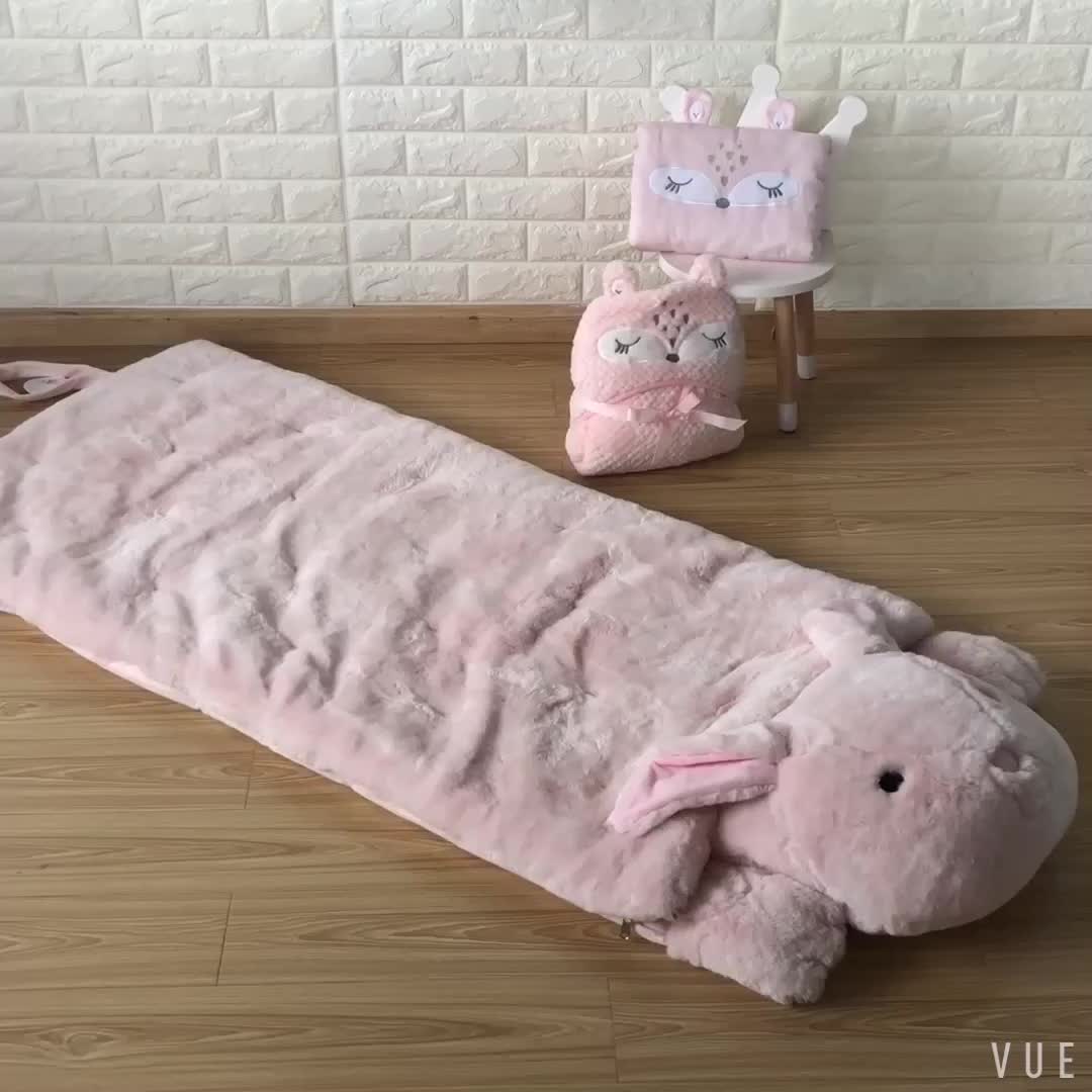Rabbit Sleeping Bag Kid's Animal Character Slumber Soft And Warm