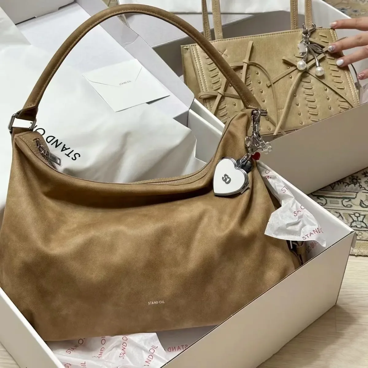 New Korean STAND OIL Wandering Bag Xu Yun-Mona Kim Seol-hyun same single-shoulder handbag