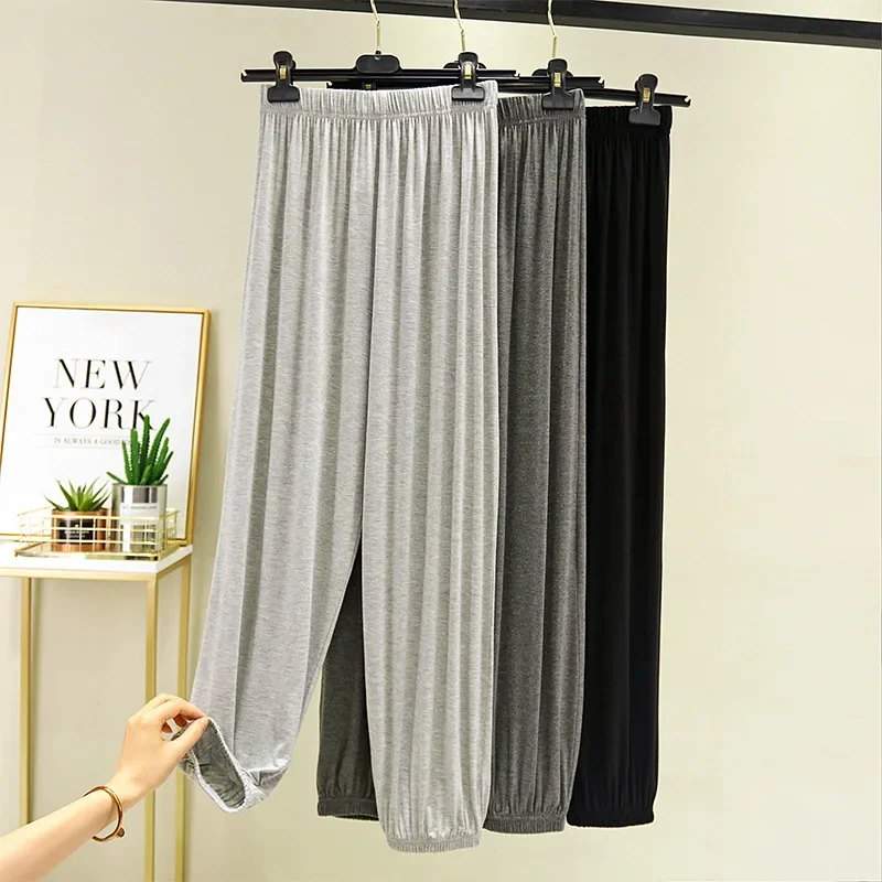 Spring and Autumn Moda Long Lantern Mosquitoproof Women's Wide Leg Summer Thin Version Sports Casual Loose Chiffon Slimming Matchable Drawstring Pants