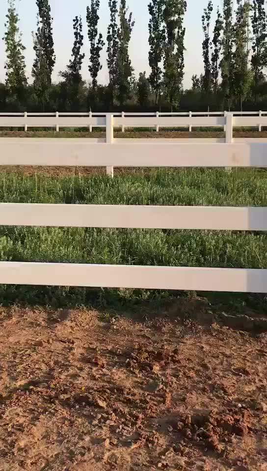 Bright White 3 Rails Plastic Horse/sheep/cattle Field Fence Buy Vinyl