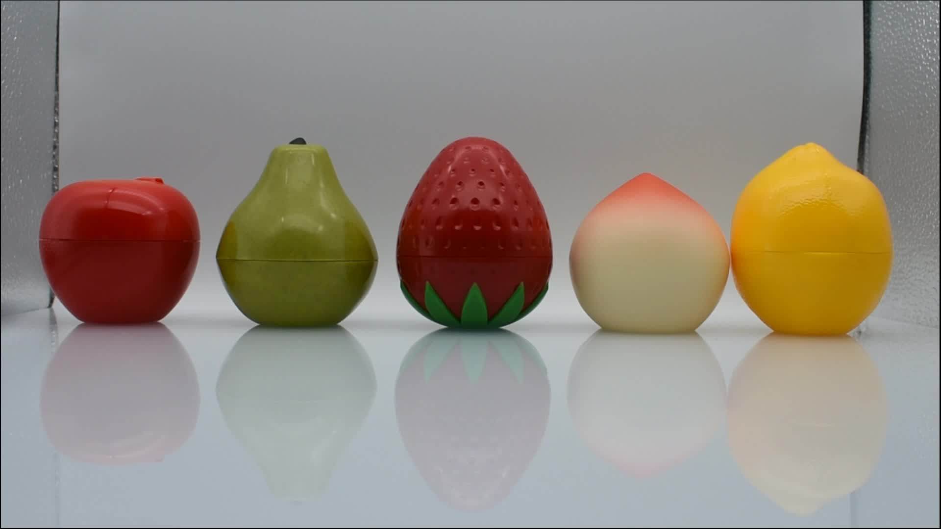 2019 New Luxury Fancy Plastic Containers Fruit Shape 30g Plastic