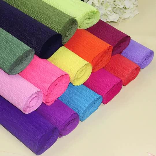 High Quality Customized Printing Thick Flower Crepe Paper Color Flower Wrapping Crepe Paper Roll