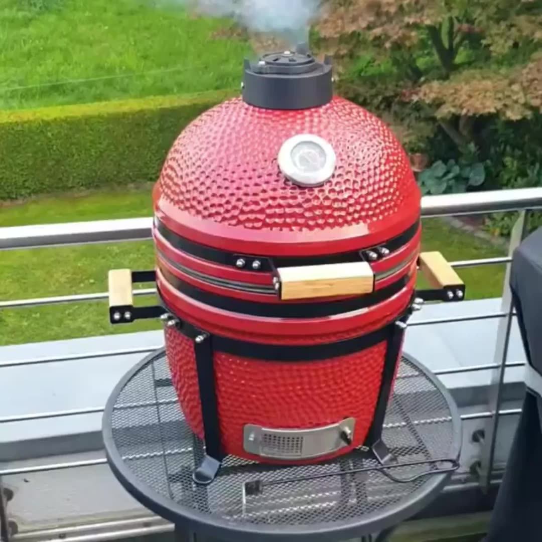 Auplex Oem Color Tabletop Barbecue Ceramic Kamado 15inch X Bbq Charcoal