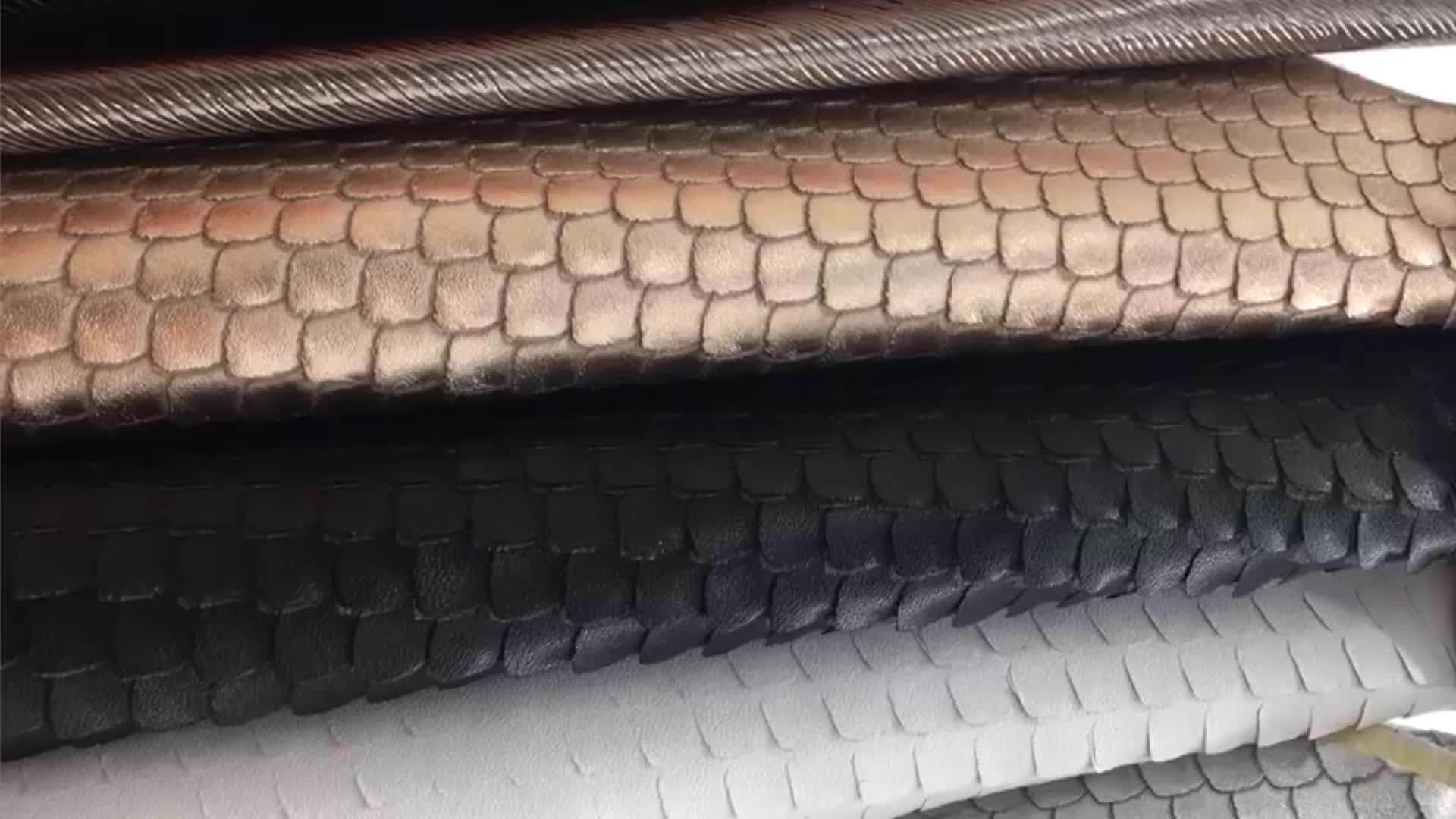 Scratch Abrasion Resistant Synthetic Vegan Leather With Luxury Fish