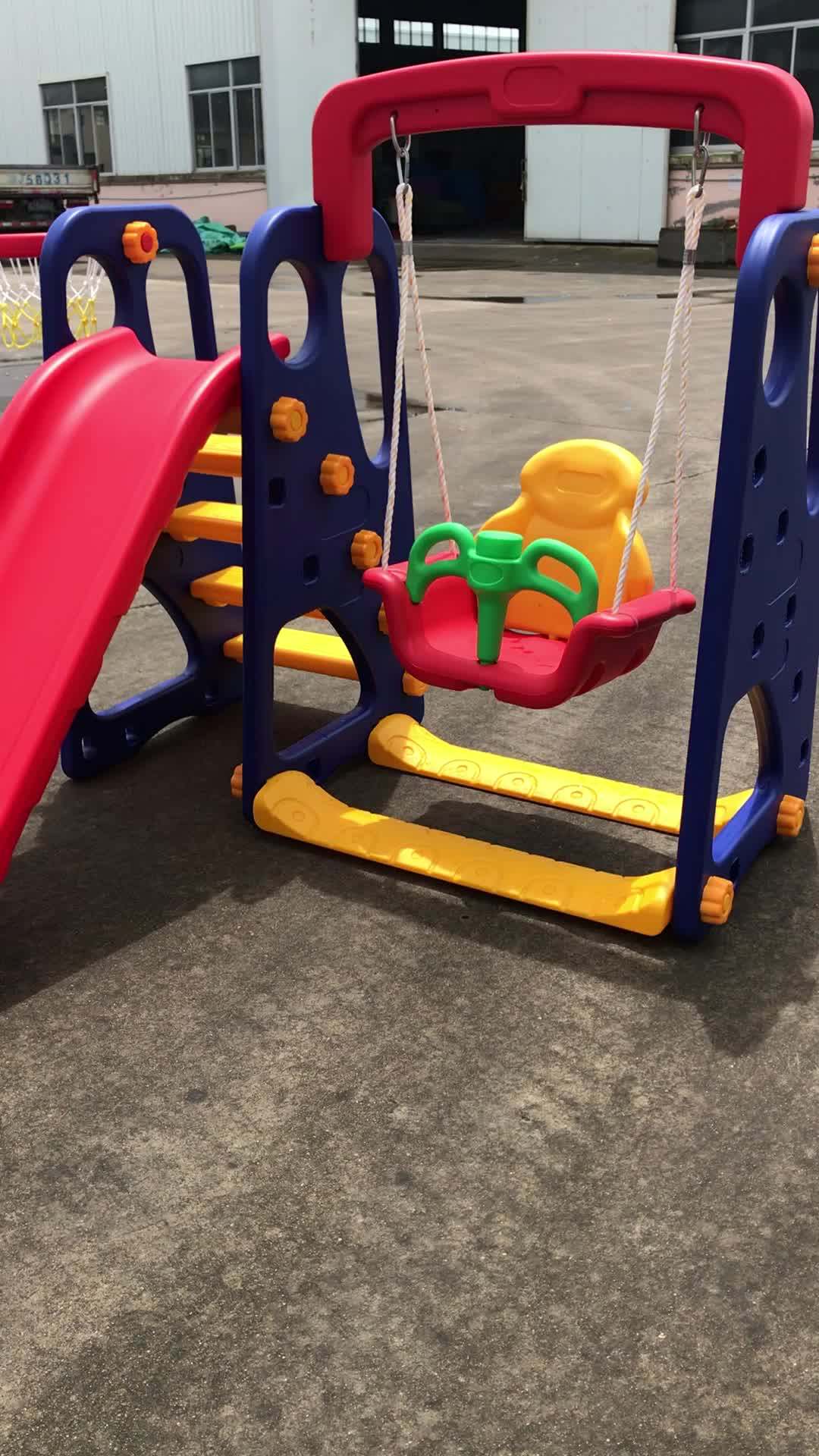 Yf05001 Plastic Elephant Toys Indoor Playground Equipment Children Slide With Swing Set Kids