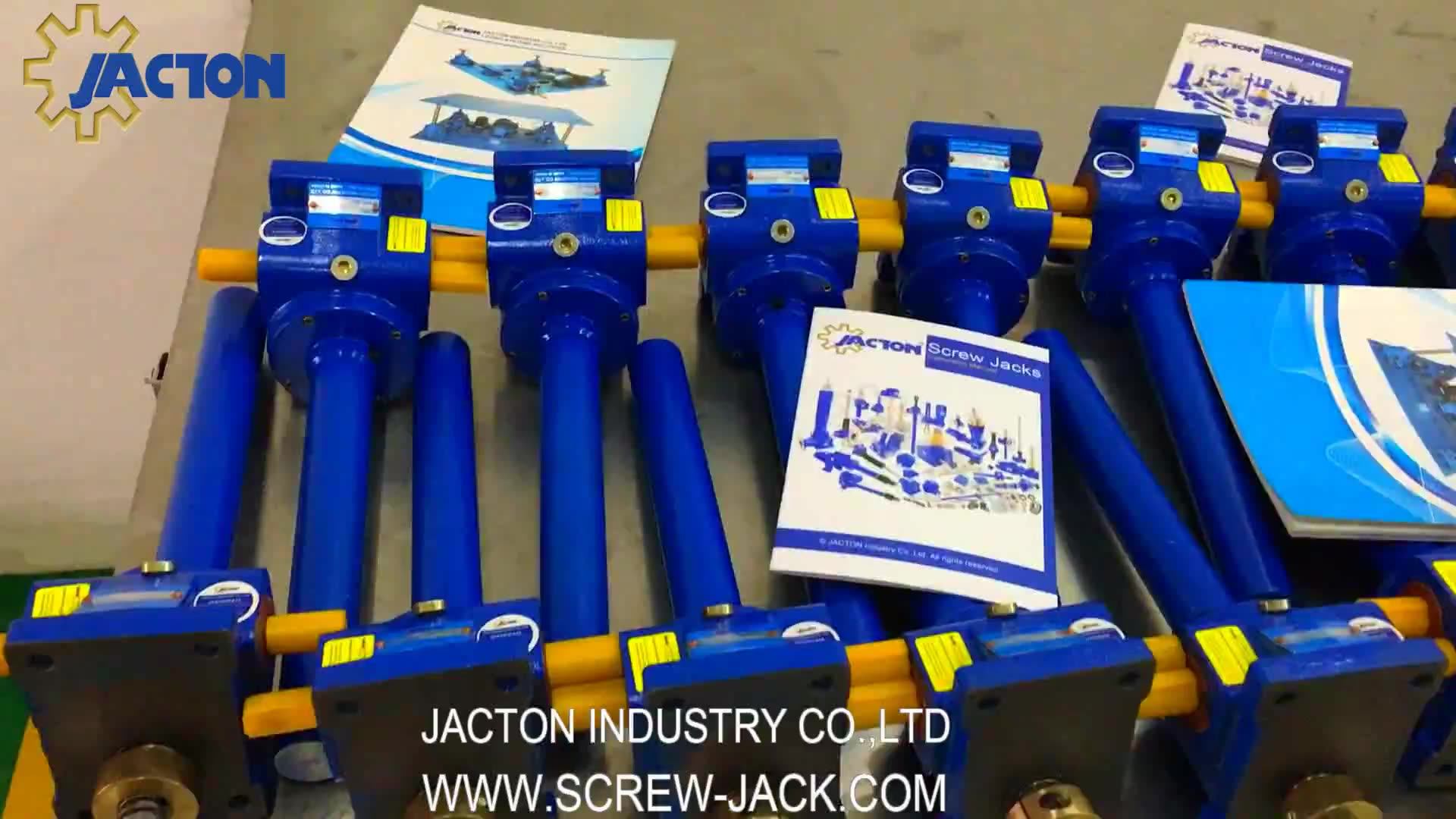 Custom 0.5 ton screw jacks with shaft locking collar, worm gear mini