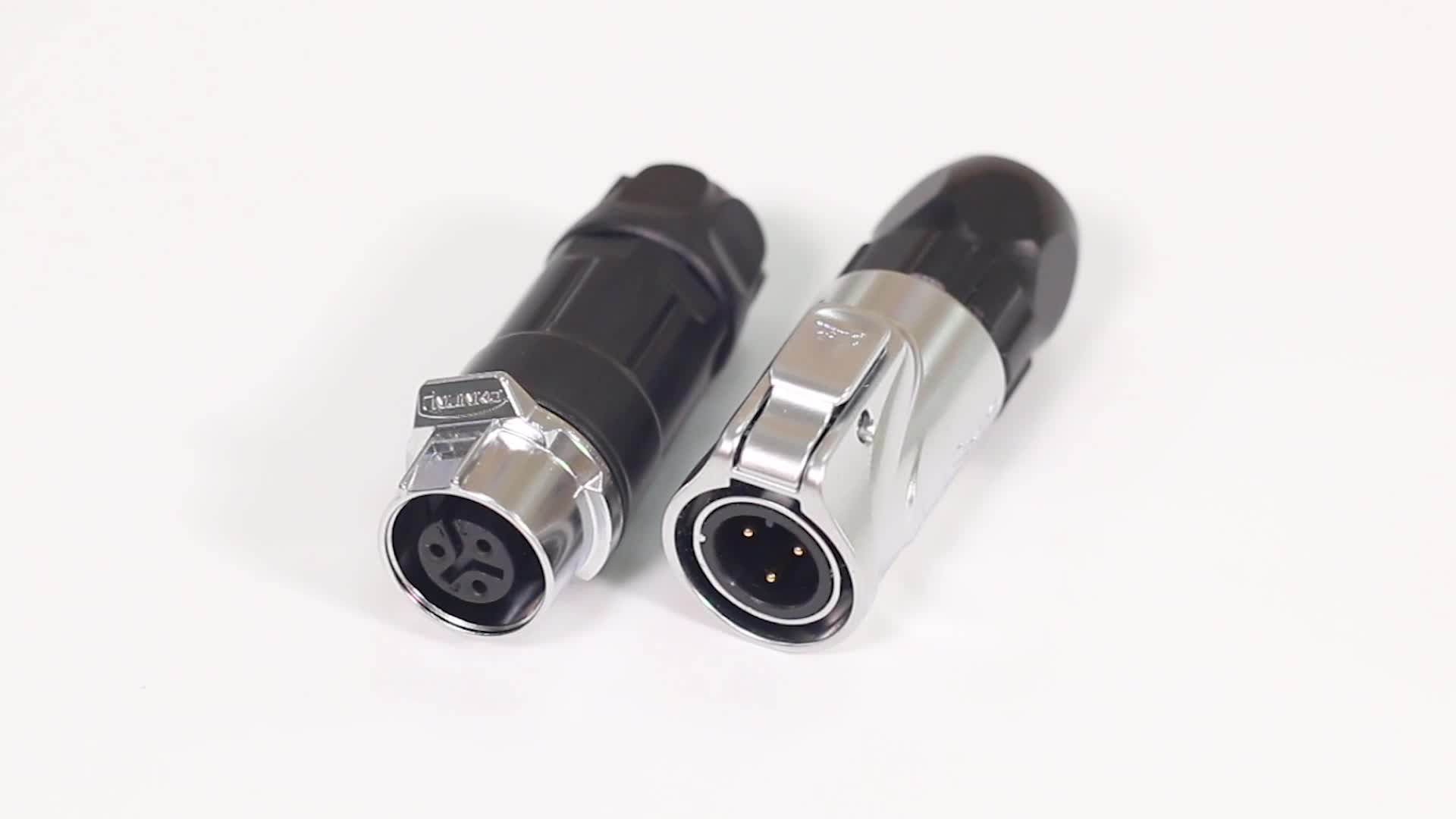 Cnlinko Two Contact Connector For Bulkhead Mount Waterproof 2 Pin Round