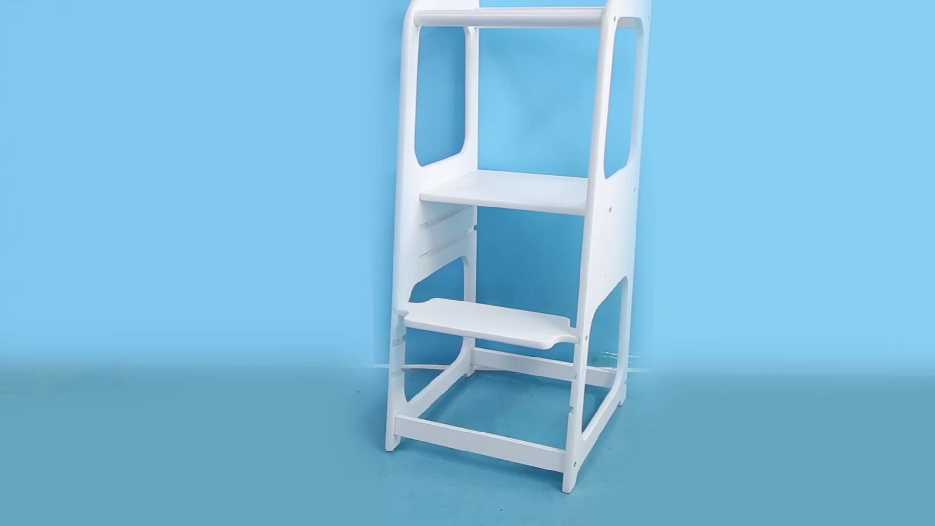 Wdf Custom Wooden Ladder Chair Foldable Learning Tower Observation Tower Wooden Step Stool