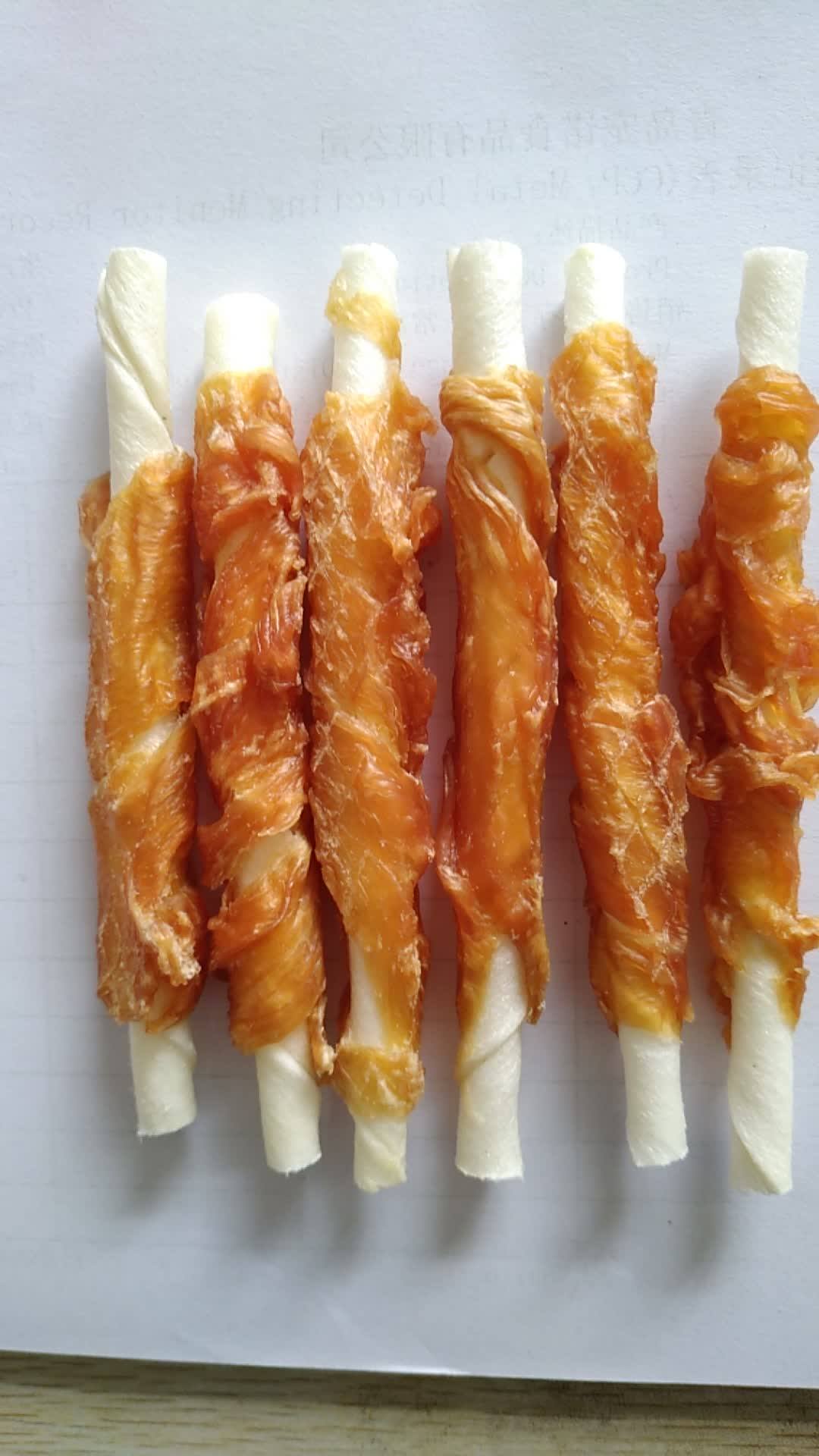 Oem Brand 100% Natural Dried Chicken Jerky Pet Snacks Chicken Twist