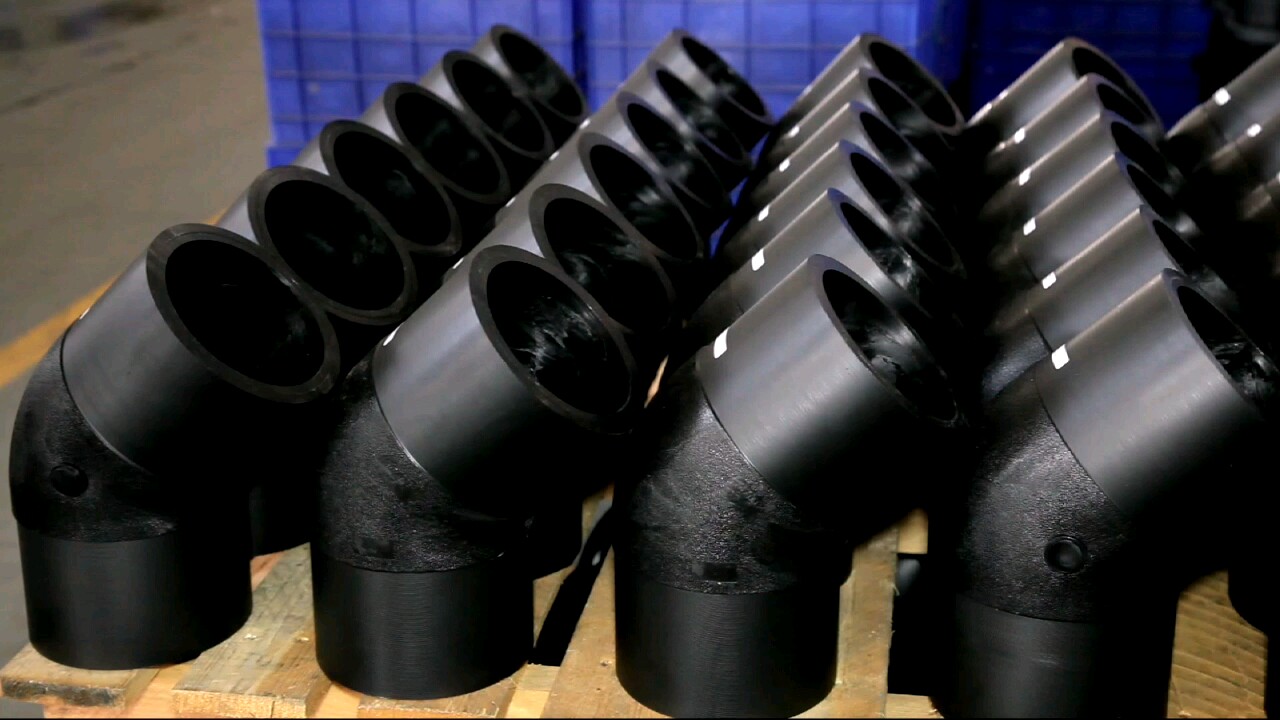 Pe Butt Fusion Pipe Fitting Bend 45 Degree Elbow Hdpe Black Plastic Gas