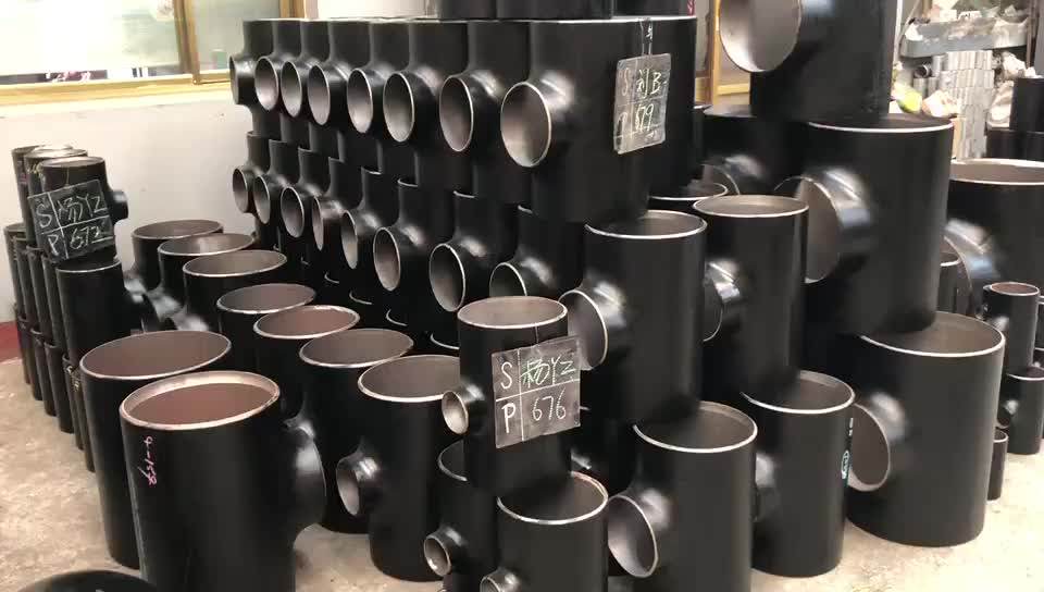 Carbon Structural Steel Pipe Split Tee 45 Degree Y Branch Pipe Fitting