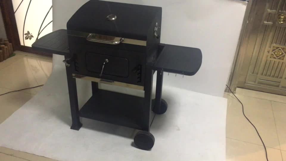 Black Expert Outdoor Picnic Barbecue Rectangular Grill Heavy Duty 24
