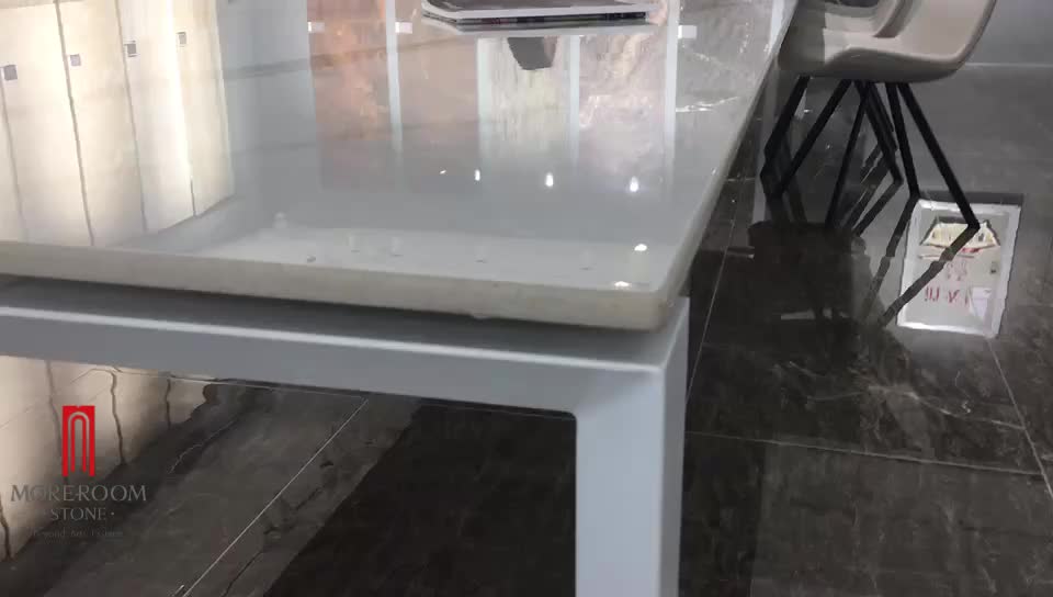 Big Size 3200x1600mm Calacatta Table Top Marble Veneer Tiles Large