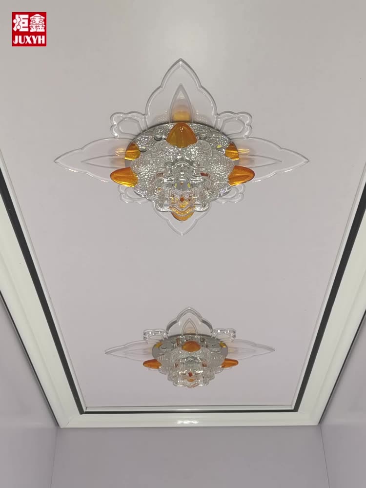 LED colorful crystal ceiling lamp Entrance hall Entrance balcony aisle Corridor light Embedded ceiling tube spotlight