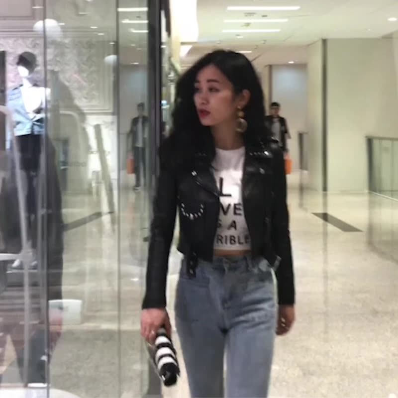 小个子必入2025真皮机车皮衣短款显高神装