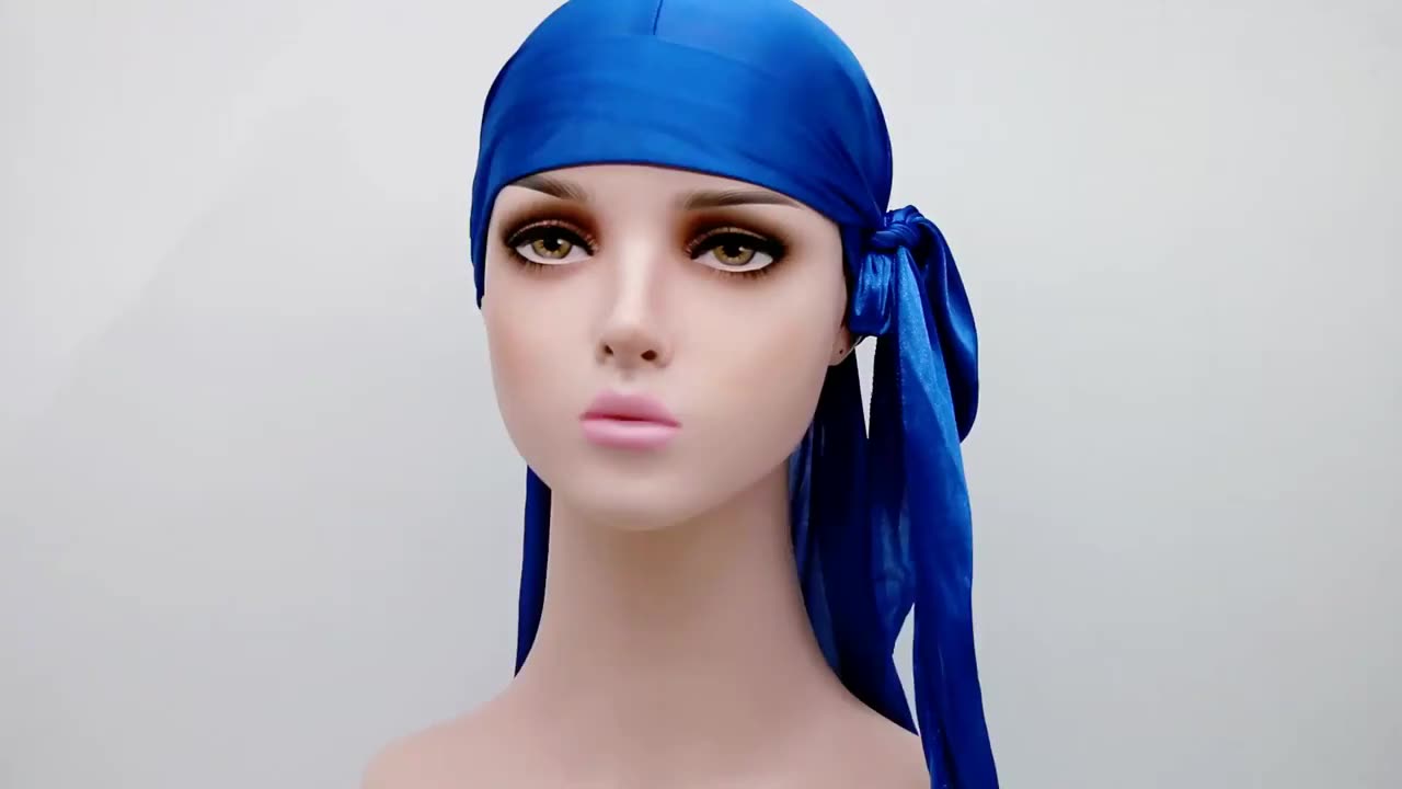 High Quality Custom Logo Color Silk Durags Bandanas For Men Women Turban  Silk Designer Bonnets And Durag Satin - Buy Durags Silk,Designer Bonnets  And