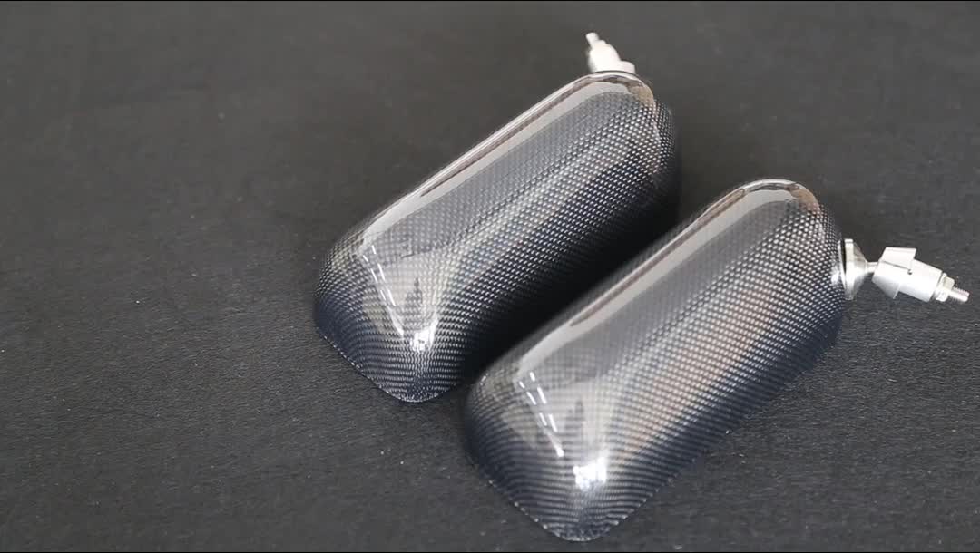 Carbon Fiber Auto Side View Mirror With Blue Lens Mirrors For Universal