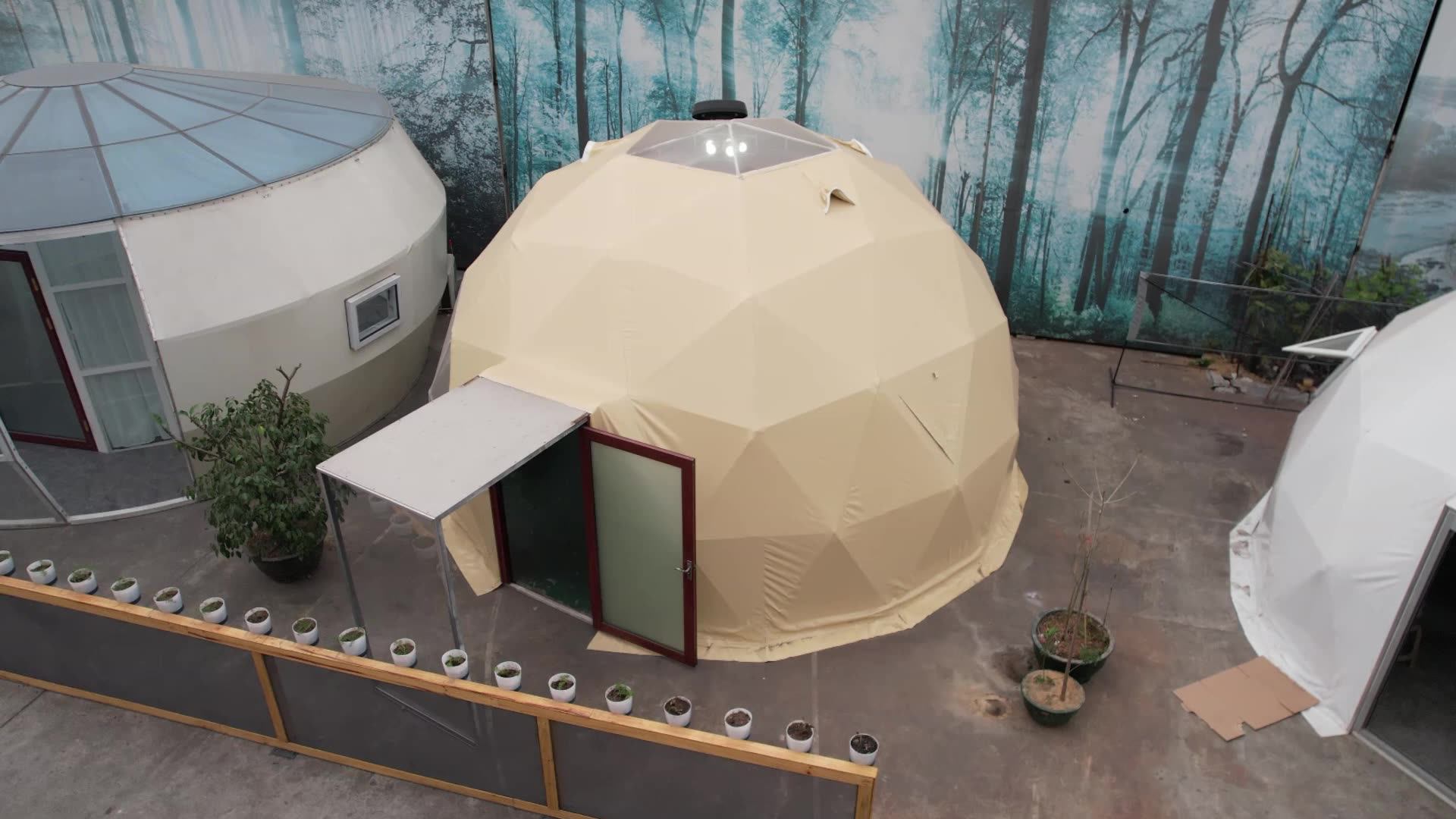 Small Geodesic Dome Tent 4m/5m/6m For Glamping Dome Hotel And Resort