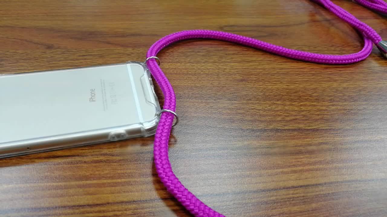 Custom Factory Price Pp Rope Necklace Cell Phone Case For Iphone Xs Crossbody Mobile Cell Phone