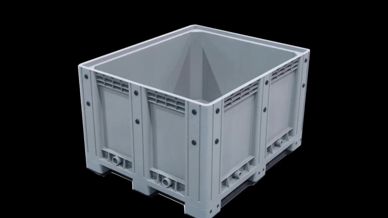 Heavy Duty Storage Large Plastic Fruit Crates Pallet Carton For Sell