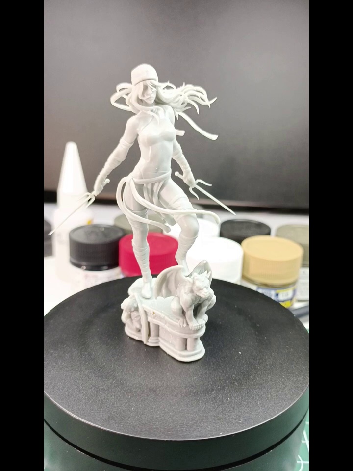 人高50mm 75mm双叉女侠树脂白模TD-6520/3D、39元入手真香。