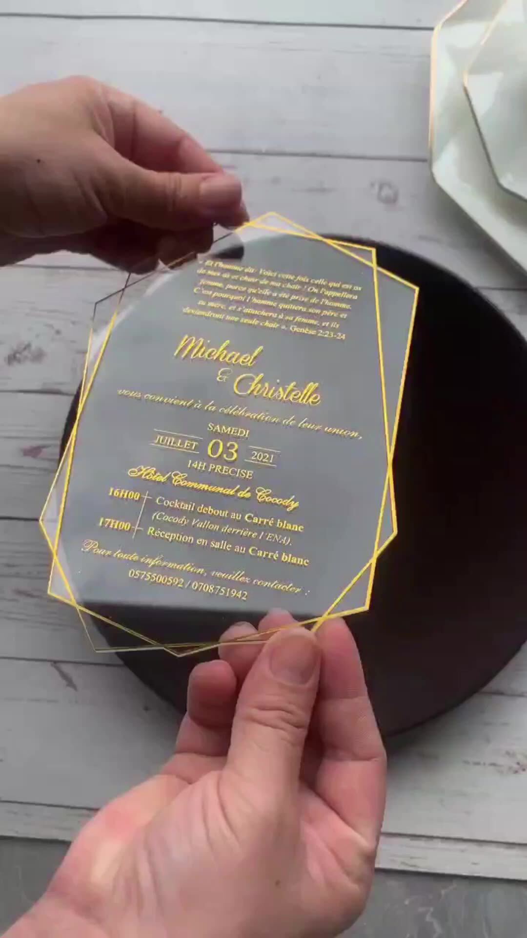 Custom Wedding Supplies 2022 Wedding Invitation Elegant Printing Paper