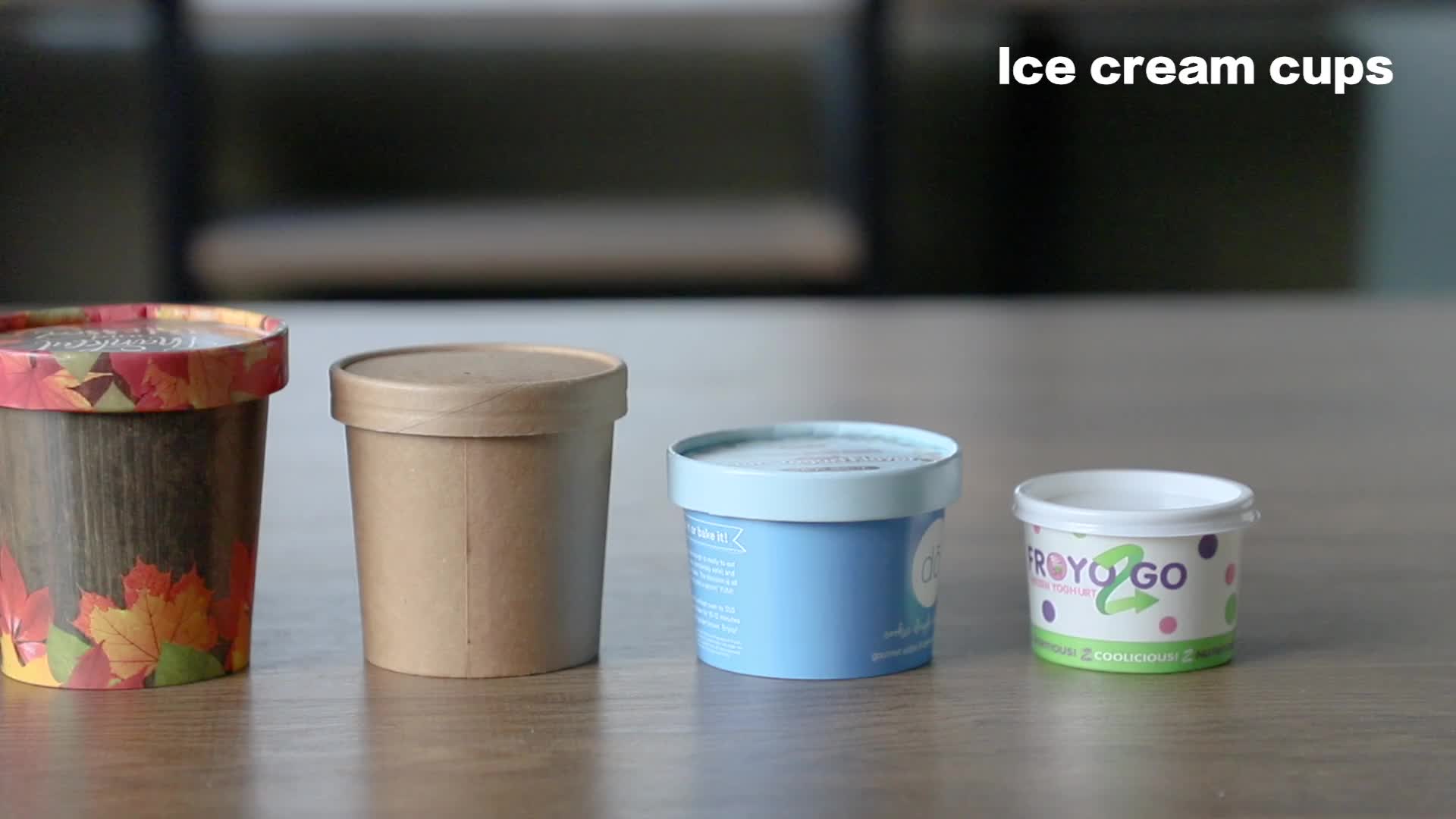 Bulk Disposable Paper Yogurt Cup With Aluminum Foil Lid 150g Sealable