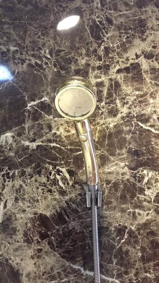 Black Detachable Shower Head 3 Spray Settings Water Saving Handheld